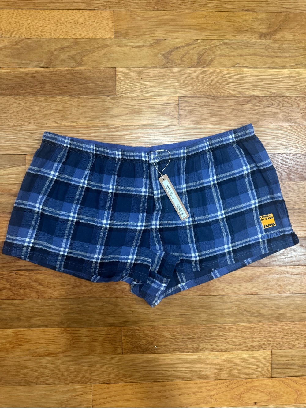 Community Goods x SKIMS Flannel Sleep Cheeky Boxer